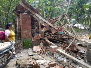 Destruction caused by floods